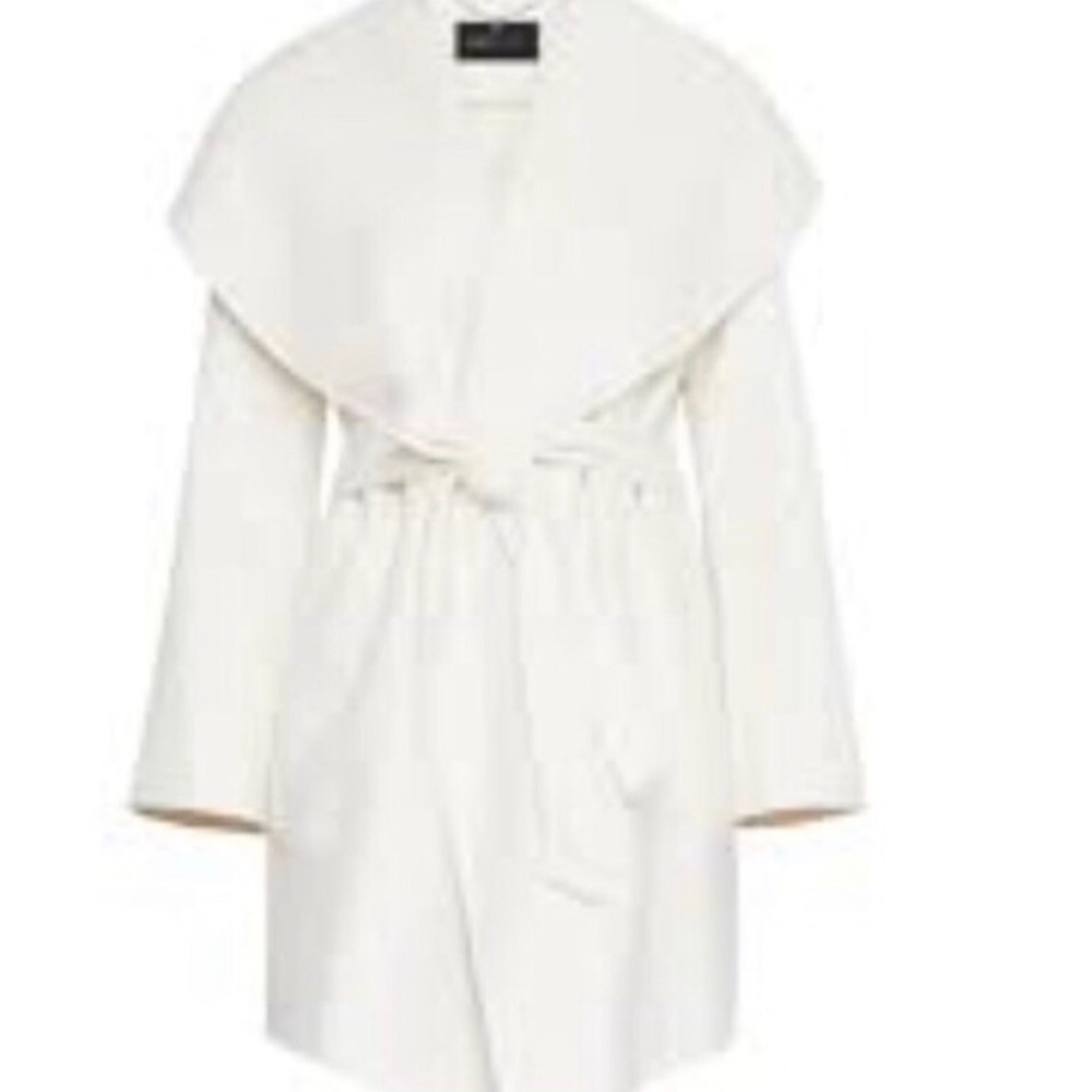 MaxMara Cream Wrap Trench with Shawl Collar